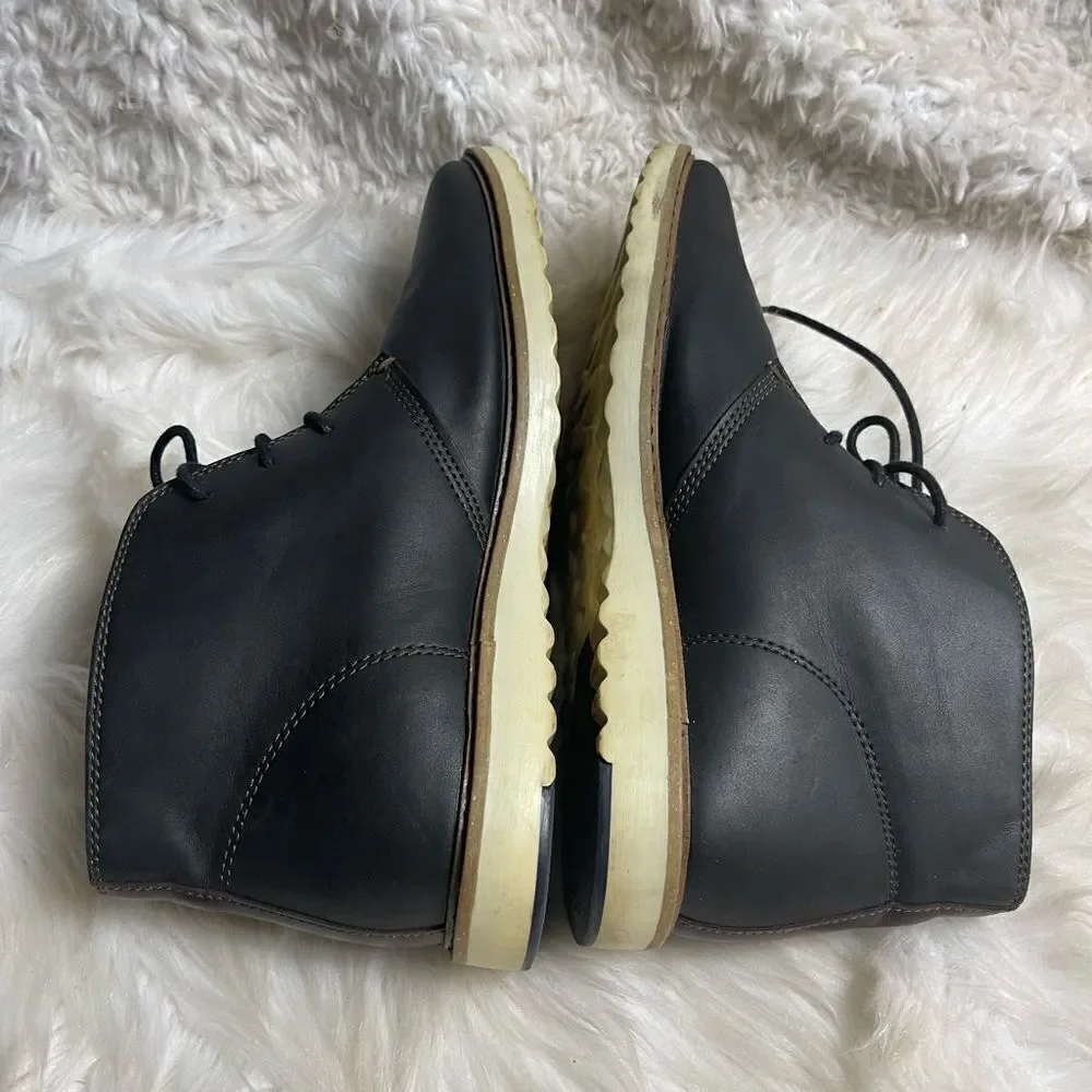 Aldo Men's Laird Boots Synthetic Black Lace Up Size 10 rubber soles.